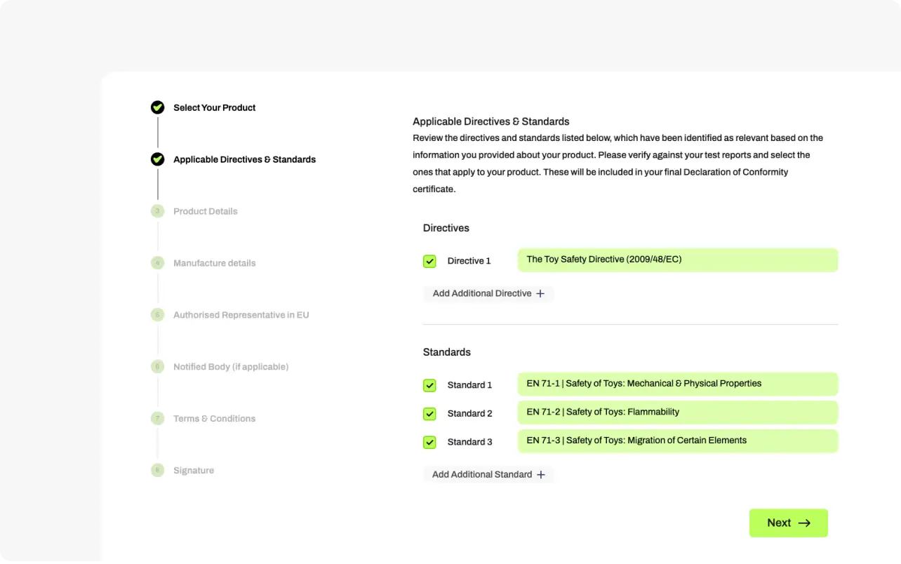 Automatically Identify Standards EC-Eu image